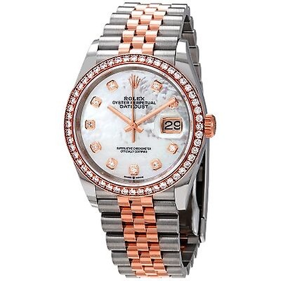 Rolex Oyster Perpetual Datejust 36 Silver Dial Stainless Steel and 18K ...