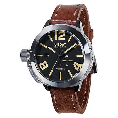 U-Boat Chimera Chronograph Automatic Stainless Steel Black Leather Men ...