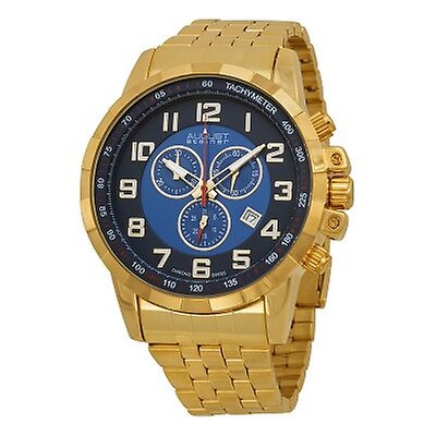 August Steiner Chronograph Quartz Gold Dial Men's Watch AS8163YG ...