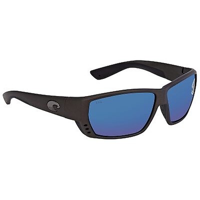 Occhiali Da Sole Costa Del Mar Tuna Alley TA 188 – Lenti Polarizzate 580G Blu, Montatura Acciaio Opaco