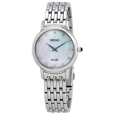 Seiko Solar Mother of Pearl Dial Two-tone Ladies Watch SUT074 SUT074 ...