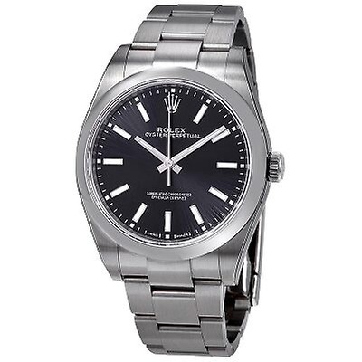 Rolex Oyster Perpetual 34 Blue Dial Stainless Steel Bracelet Automatic ...