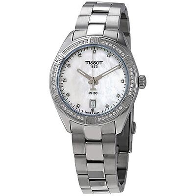 Tissot T Classic Dream Mother of Pearl Dial Two Tone Steel Strap Watch For Women - T033.210.22.111.00