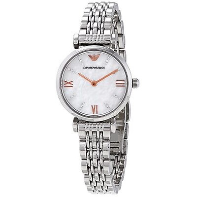 Emporio Armani Retro Warm Grey Dial Ladies Watch AR1681 AR1681 ...