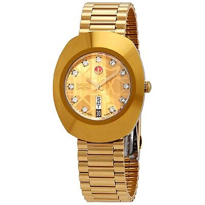 Rado Diastar Quartz Diamond Gold Dial Men's Watch R12393633 R12393633 ...