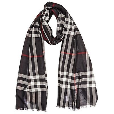 burberry silk and wool scarf