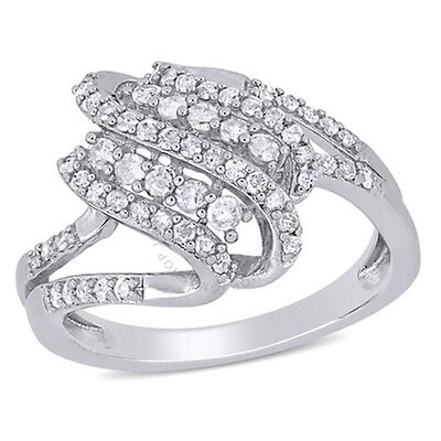 thumbnail image 2 of Amour Sterling Silver 1.19 CT TGW Created White Sapphire Channel Ring – Unisex, Sizes 9-13 2 of 6