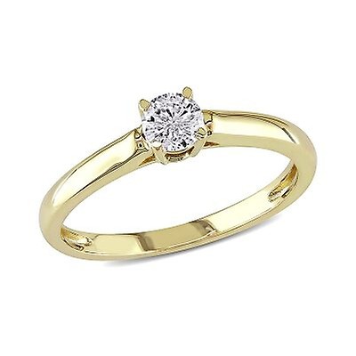 Amour 0.05 CT Diamond TW Fashion Ring 10k Yellow Gold I2;I3 7500064821 ...