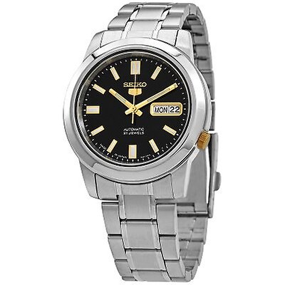 series 5 automatic black dial men's watch