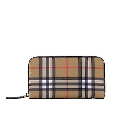 Burberry Two-tone Leather Ziparound Wallet- Dusty Pink 4076660 ...