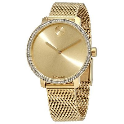 Movado Bold Silver Dial Stainless Steel Mesh Ladies Watch 3600241 ...