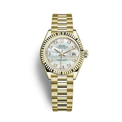 Rolex Lady-Datejust White Dial Automatic 18ct Yellow Gold Jubilee Watch ...