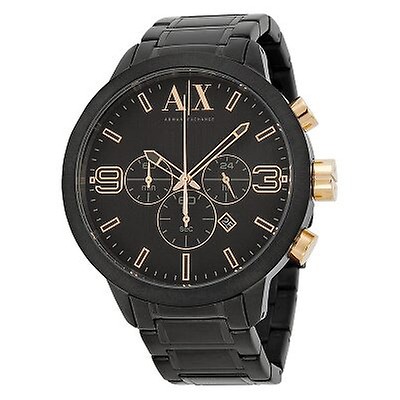 Armani Exchange Chronograph Black Rubber Men's Watch AX1050 AX1050 ...