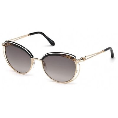 Roberto Cavalli Ladies Gold Tone Cat Eye Sunglasses RC108832B63