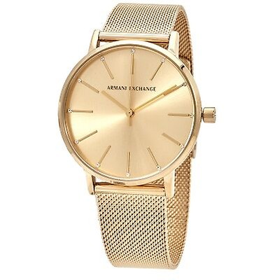 Armani Exchange Black Dial Chronograph Gold-plated Unisex Watch AX2137 ...