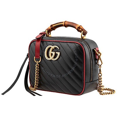 gg small marmont 2.0 matelassé leather top handle satchel
