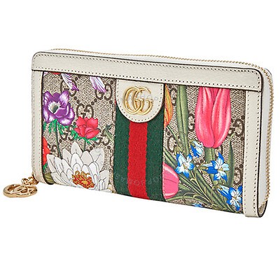 gucci floral print wallet