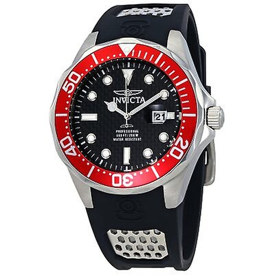 Invicta Pro Diver Black Dial Black Polyurethane Men's Watch 23735 23735 ...