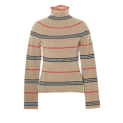 Burberry Ladies Pullover Black, Red Float Stitch Fairisle Sweater ...