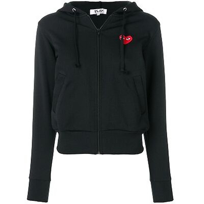 comme des garcons hoodie black heart