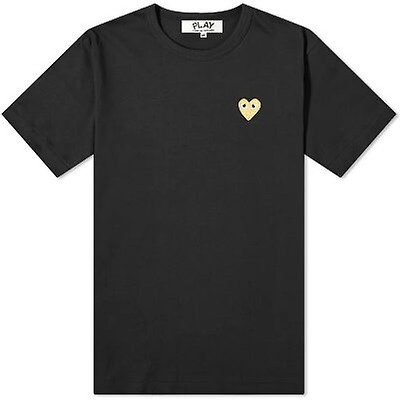 Comme Des Garcons Play Navy / White Long Sleeve Heart Logo Stripe Tee ...
