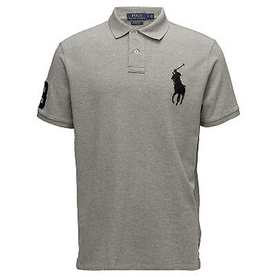 Polo Ralph Lauren Classics Men's Grey Embroidered Logo Polo Shirt ...