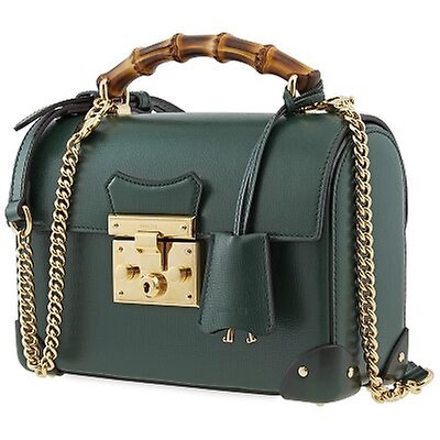 gucci padlock gg small bamboo shoulder bag