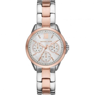 Michael Kors Everest Chronograph Brown Dial Rose Gold-Tone Steel Men's ...