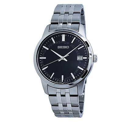 Seiko Classic Black Dial Stainless Steel Men's Watch SGEG95 SGEG95 ...