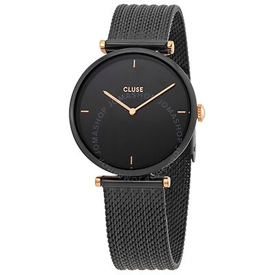 Cluse Minuit Black Dial Olive Green Leather Ladies Watch CL30007 ...