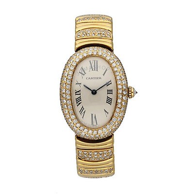 Cartier Roadster 18kt Yellow Gold Diamond Ladies Watch WE5001X1 ...