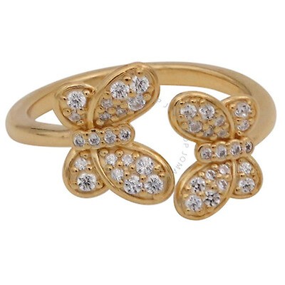 Pandora 18k Gold-plated Butterfly Open Ring, Size 52 167913CZ-52 ...