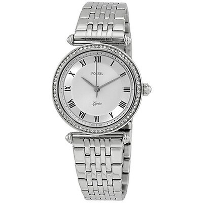 Fossil Jacqueline Silver Dial Stainless Steel Ladies Watch ES3797 ...