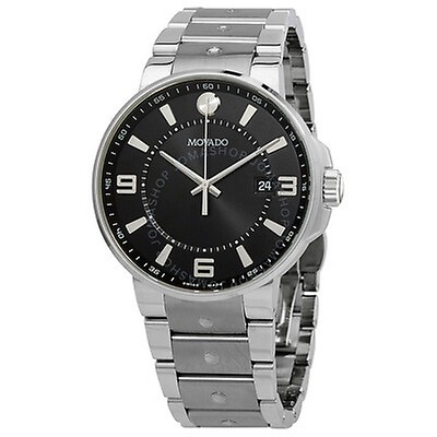 Movado Heritage Series Circa Chronograph Quartz Black Dial Men's Watch ...