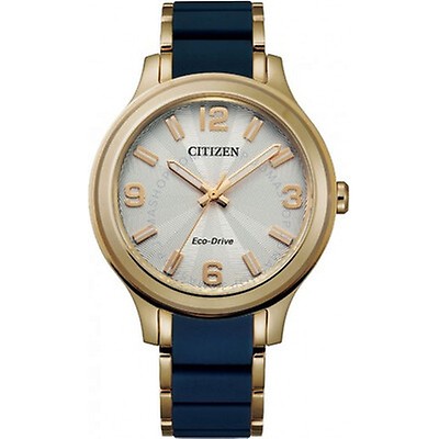 citizen eco drive silver and gold