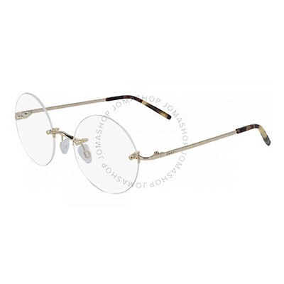 Gucci Ladies Gold Tone Round Eyeglass Frames GG0596OA 3 58 GG0596OA 3 ...