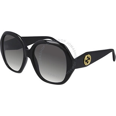 Gucci Gucci Grey Asian Fit Oversized Ladies Sunglasses GG0533SA 001 56 ...