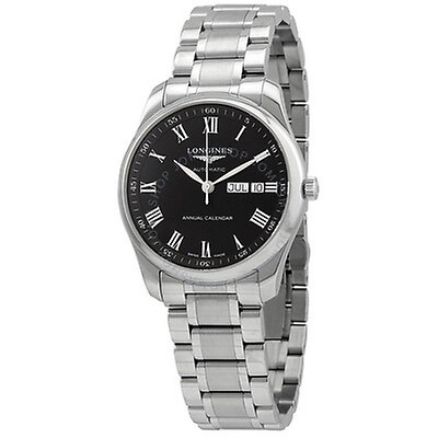 Longines Master Collection Automatic Diamond Black Dial Men's Watch ...