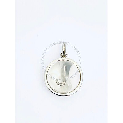 Burberry Leather-Topstitched 'H' Alphabet Charm In Palladium/Back ...