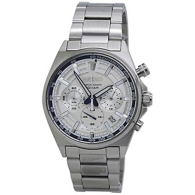 Seiko Chronograph Silver Dial Stainless Steel Men's Watch SPC079 SPC079 ...