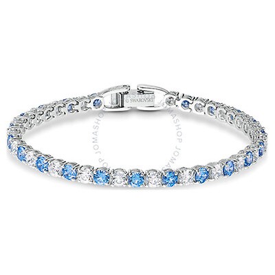 Swarovski Further Bracelet, Blue, Rhodium Plated 5537123 