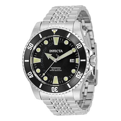 Invicta Pro Diver Automatic Steel Black Rubber Men's Watch 9110 9110 ...