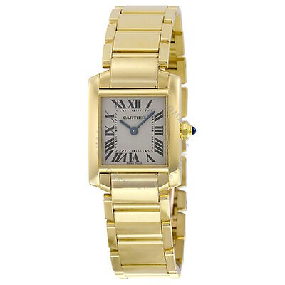 Cartier Pre-owned Cartier Tank Silver Grained Dial Men's Watch W1529756 ...