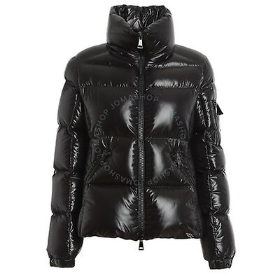 Moncler Black Quilted Jacket With Crystal Pocket E10934538899-53048-999 ...