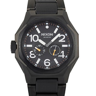 Nixon The Tide White Dial Black Polyurethane Strap Men's Watch A058100 