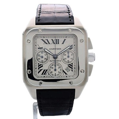 Cartier Santos XL Chronograph Silver Dial Men's Watch WSSA0017 WSSA0017 ...