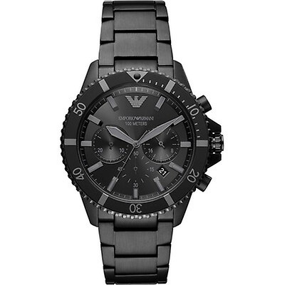 Emporio Armani Ceramica Chronograph Black Dial Men's Watch AR1451 ...