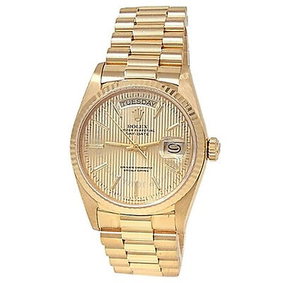 Rolex Day-Date Champagne Dial 18K Yellow Gold President Automatic Men's ...