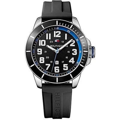 Tommy Hilfiger Multi-Function Black Dial Black Silicone Men's Watch ...