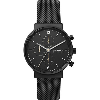 Skagen Black Dial Titanium Stainless Steel Mesh Men's Watch 233XLTMB ...